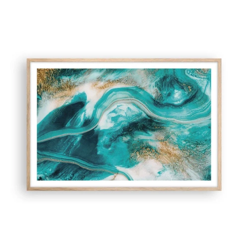 Affisch i ram av ljusek - Guldflod - 91x61 cm