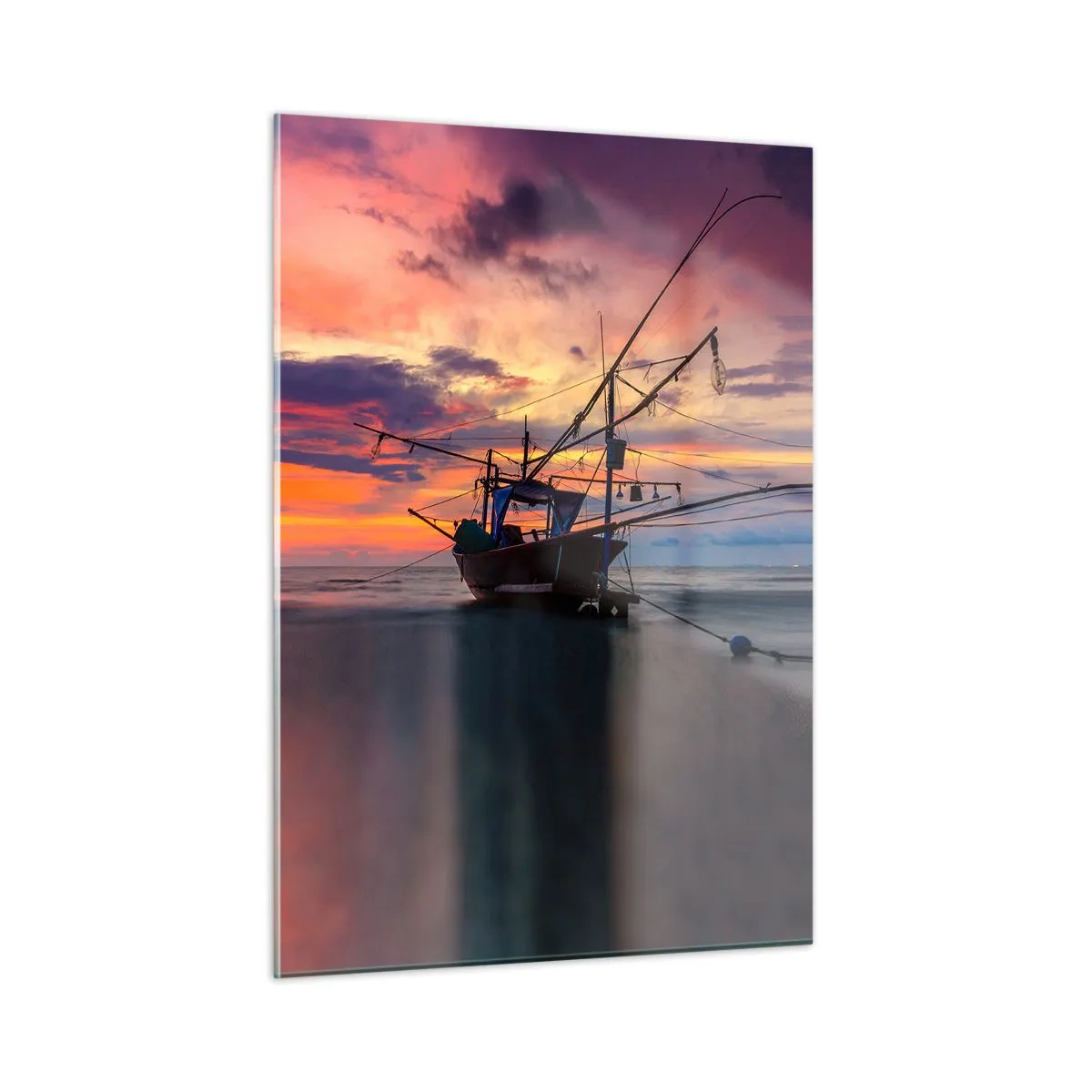 Glastavla - Bild på glas - Exotisk kväll - 50x70 cm