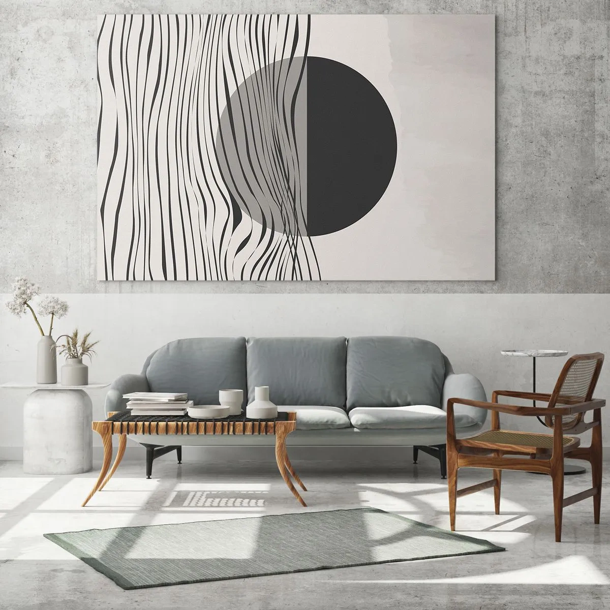 Glastavla - Bild på glas - Halvdan komposition - 120x50 cm