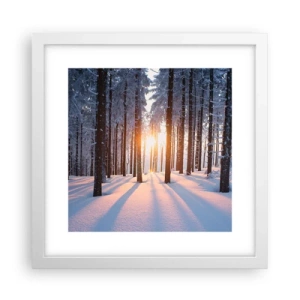 Affisch i vit ram - Tydligt svart på vitt - 30x30 cm
