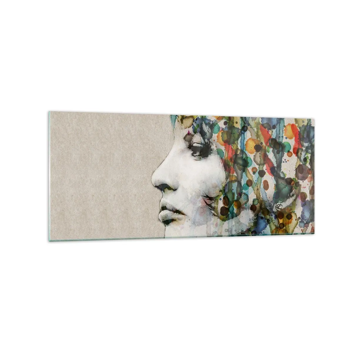 Glastavla - Bild på glas - Uppstånden ur glädje - 120x50 cm