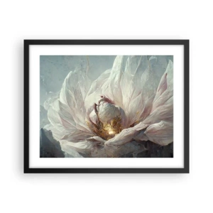 Affisch i svart ram - Blommar en gång på hundra år - 50x40 cm