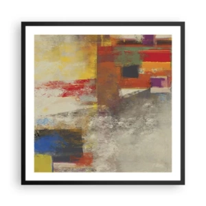 Affisch i svart ram - Färgernas geometri - 60x60 cm