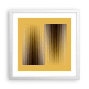 Affisch i vit ram - Motsatsernas kvadrat - 40x40 cm