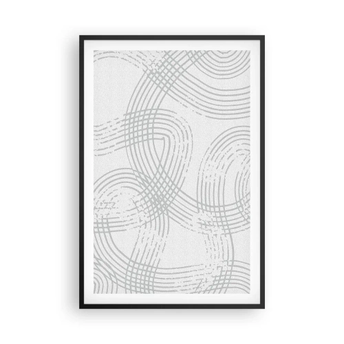 Affisch i svart ram - Det finns ingen rak väg - 61x91 cm