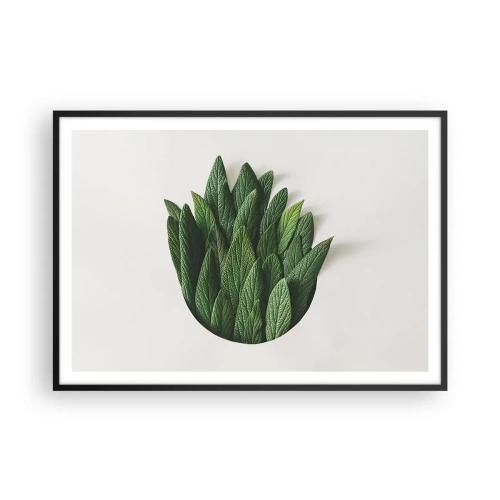 Affisch i svart ram - Ostoppbar nyfikenhet - 100x70 cm