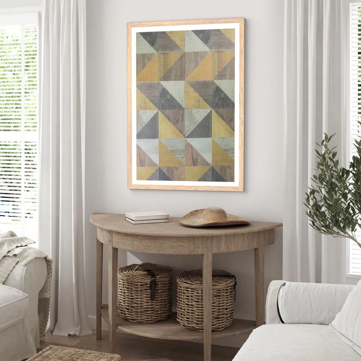 Affisch i ram av ljusek - Under triangelns vinkel - 70x100 cm