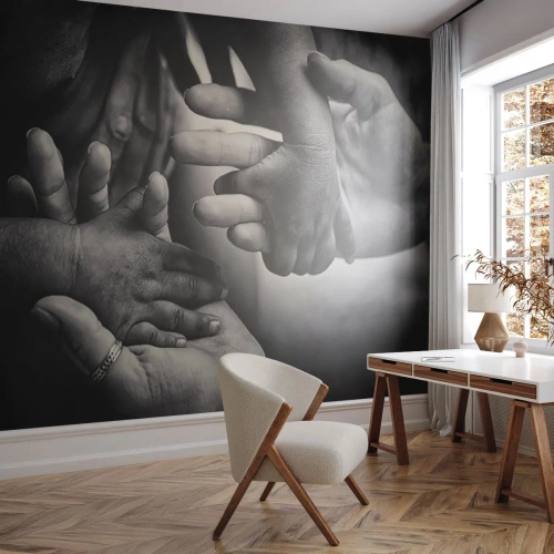 Fototapet Premium Sand - Att vara människa - Händer, människor, Kärlek - 100x70 cm