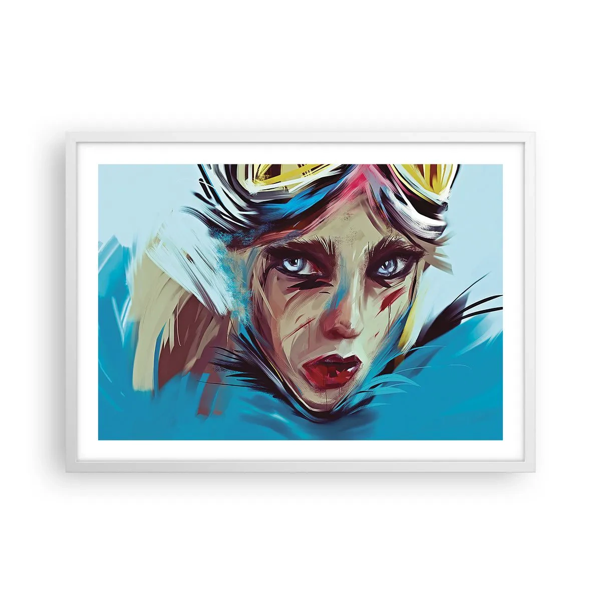 Affisch i vit ram - Vägkämpe - 70x50 cm