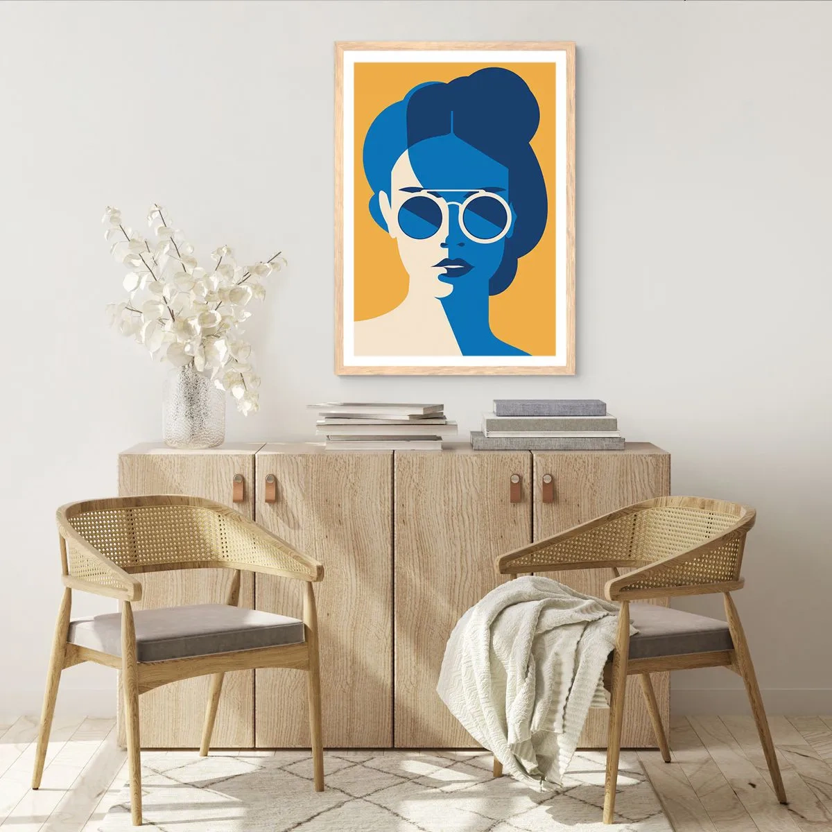 Affisch i ram av ljusek - Semesterlook - 50x70 cm