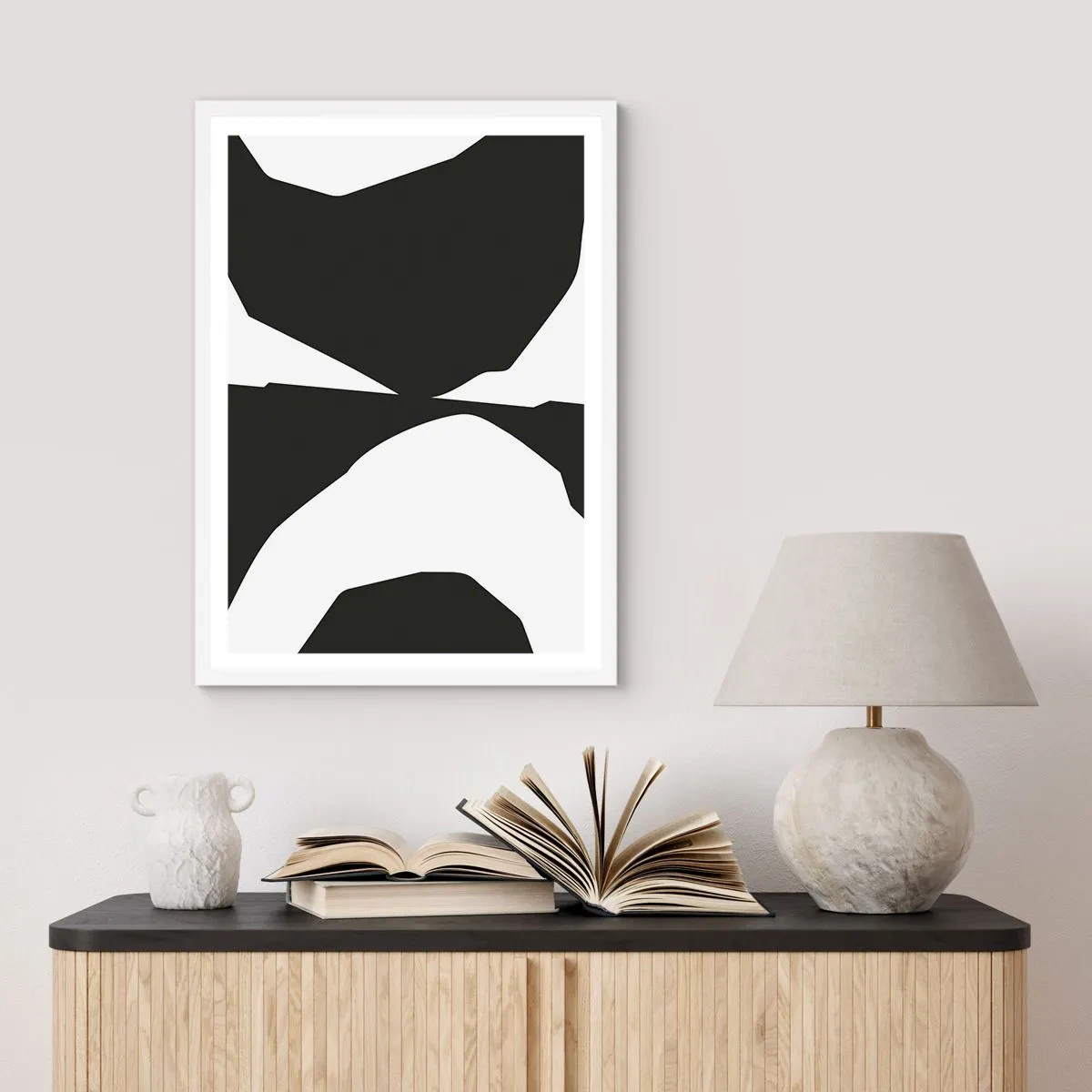 Affisch i vit ram - Positiv-negativ - 70x100 cm