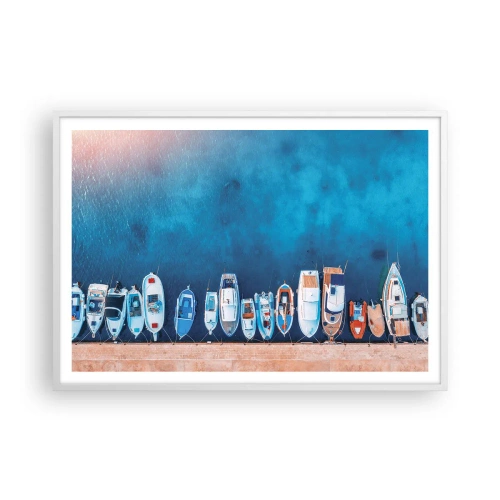 Affisch i vit ram - I en rad - 100x70 cm