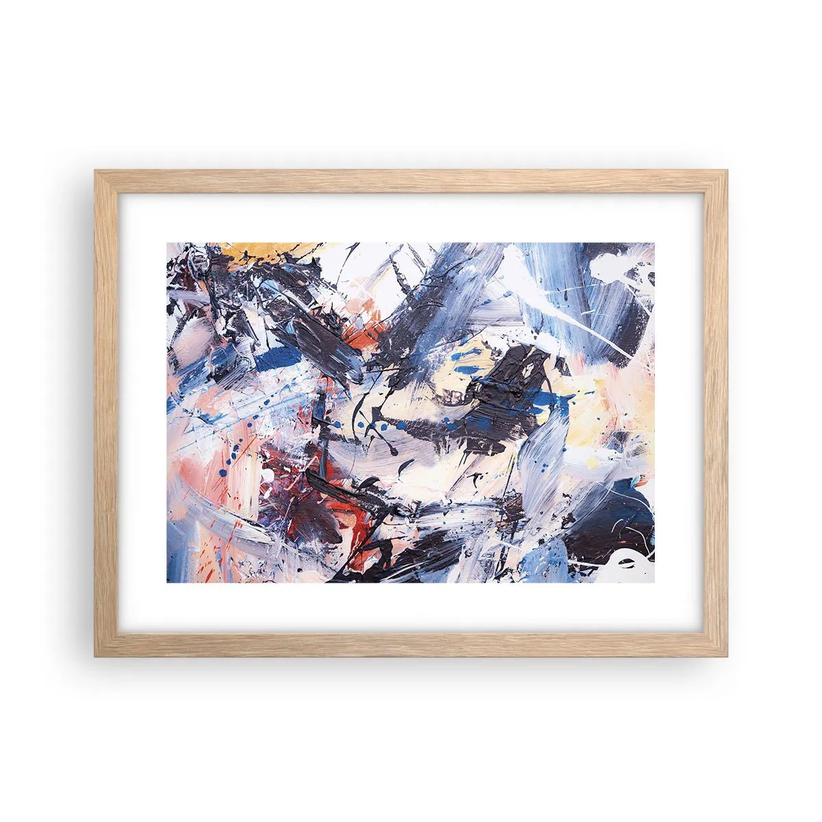 Affisch i ram av ljusek - Abstraktionen galna dans - 40x30 cm