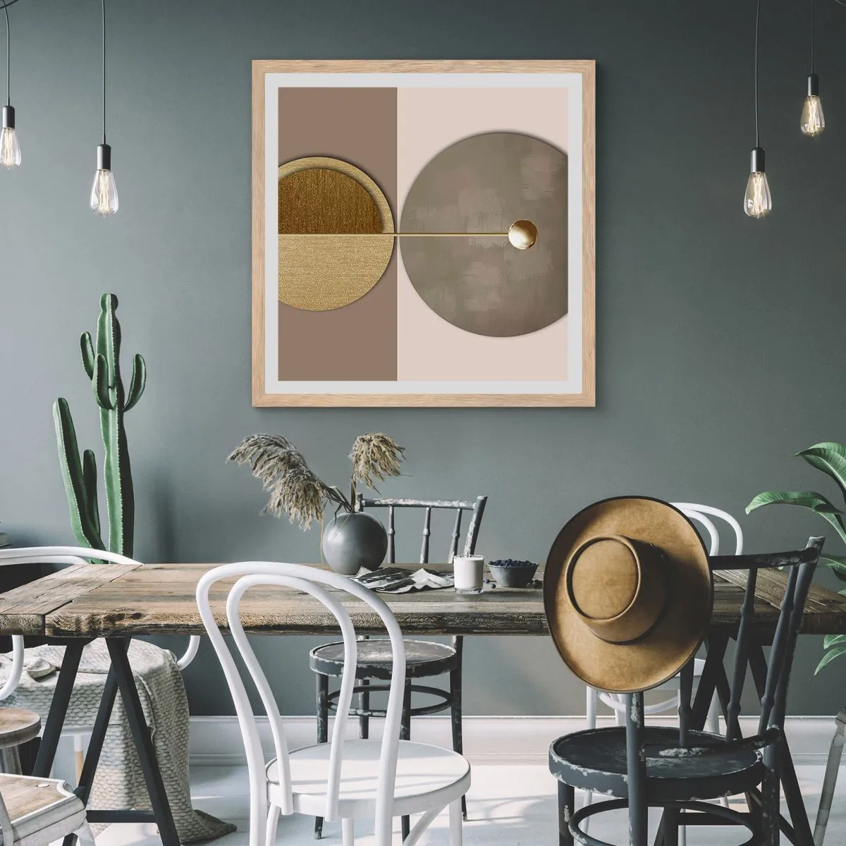 Affisch i ram av ljusek - Perfekt balans - 30x30 cm