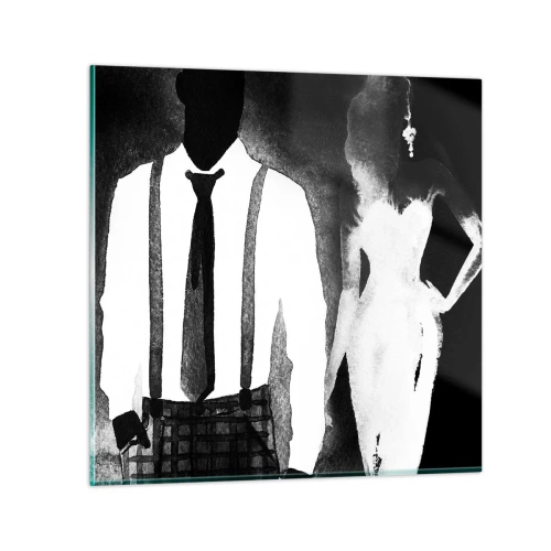 Glastavla - Bild på glas - Noir stämning - 60x60 cm