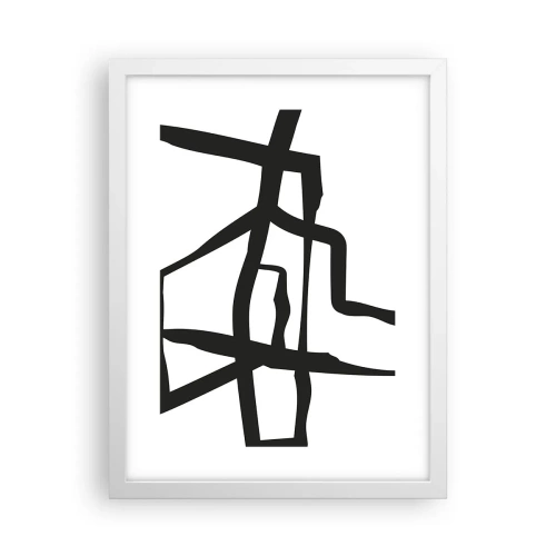 Affisch i vit ram - Svartvit konstruktion - 30x40 cm