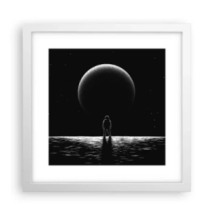 Affisch i vit ram - Ansikte mot ansikte - 30x30 cm