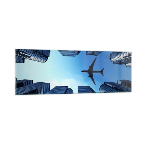 Glastavla - Bild på glas - Utsikten från glasravinen - 90x30 cm