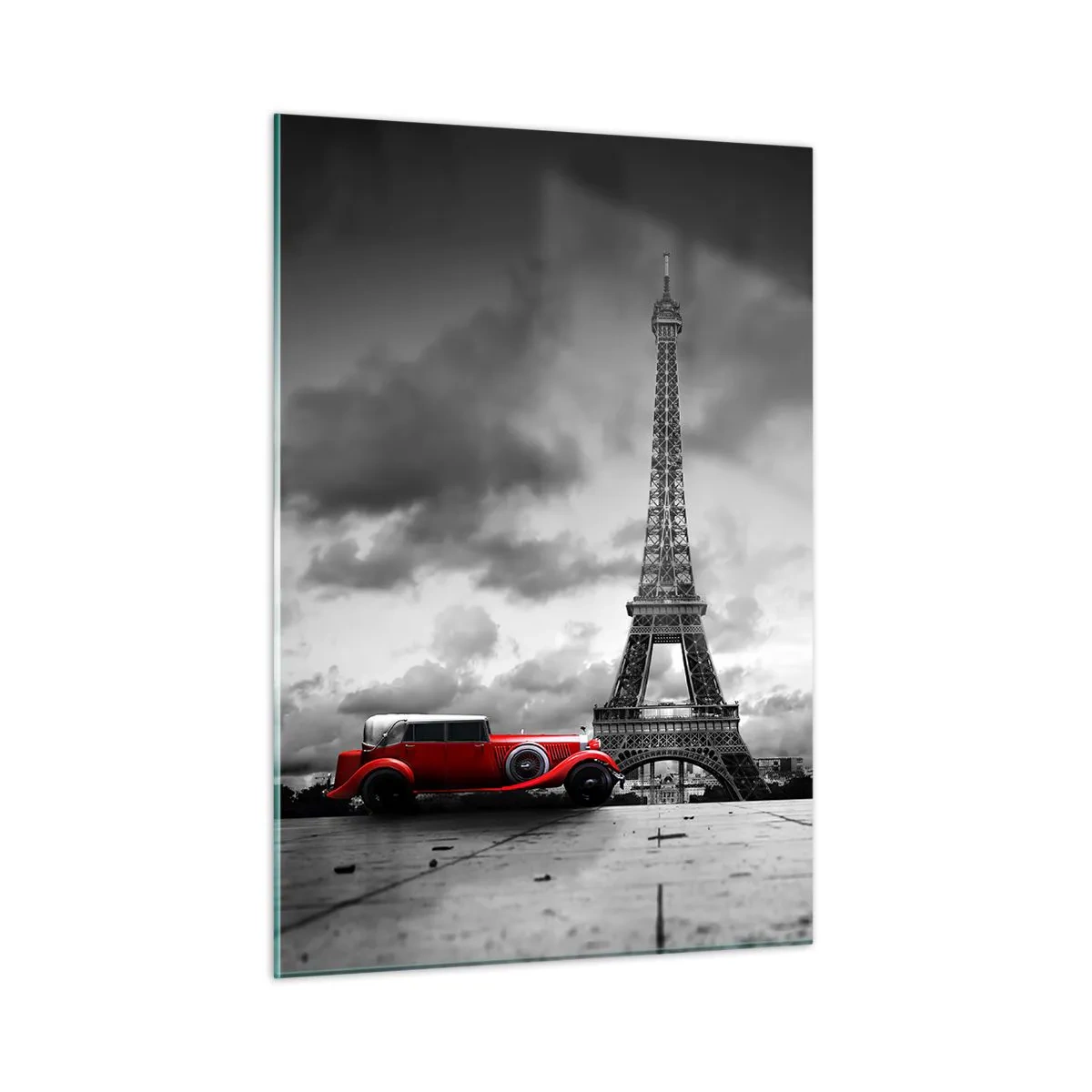 Glastavla - Bild på glas - Inte så länge sedan i Paris - 50x70 cm