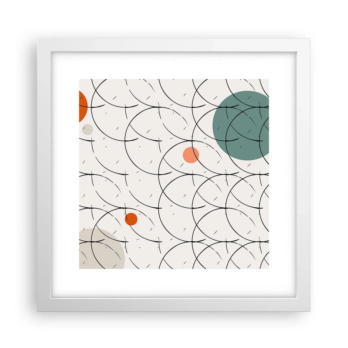 Affisch i vit ram - I popkonstens anda - 30x30 cm