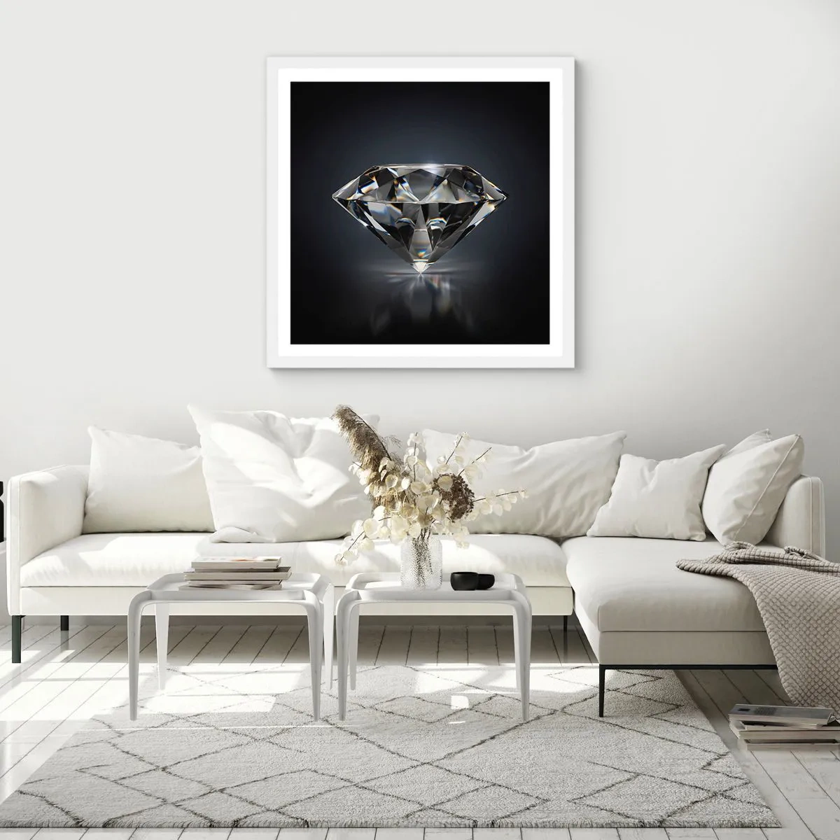 Affisch i vit ram - Bästa flickvännen - 50x50 cm