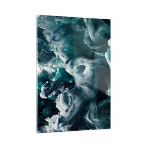 Glastavla - Bild på glas - Färg i rörelse - 50x70 cm