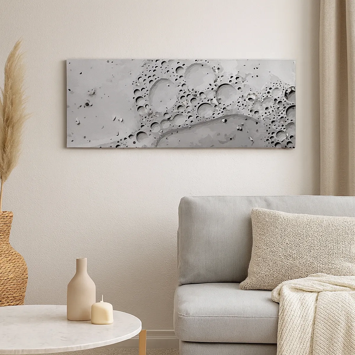 Canvastavla - Bild på duk - Spår efter skum - 30x30 cm