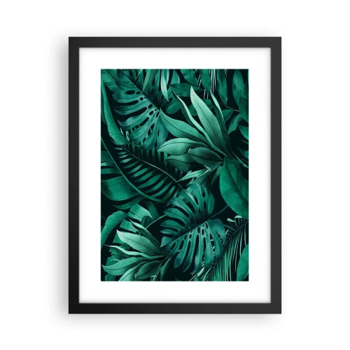 Affisch i svart ram - Tropiska grönskans djup - 30x40 cm