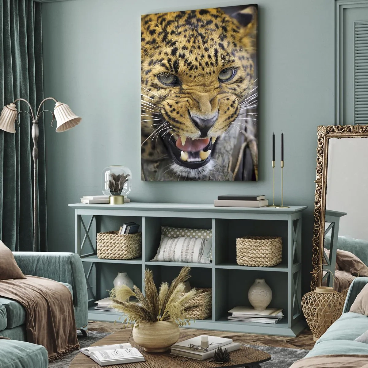 Canvastavla - Bild på duk - Gå inte fram, jag varnar! - 50x70 cm