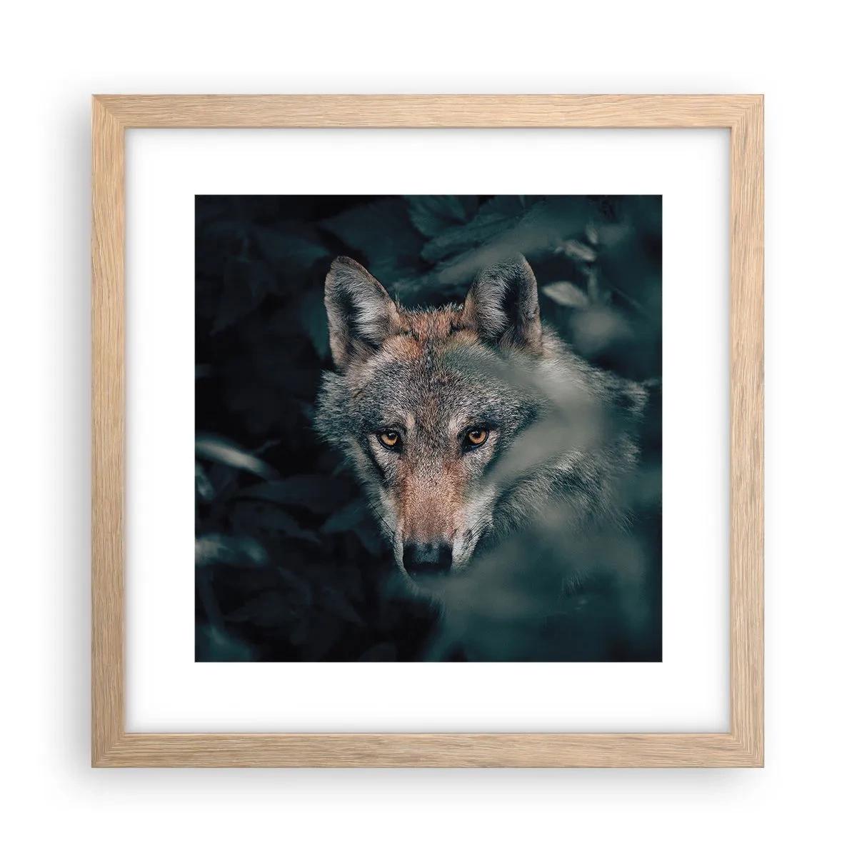 Affisch i ram av ljusek - Jägare - 30x30 cm