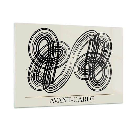 Glastavla - Bild på glas - Det kom ut spontant - 120x80 cm