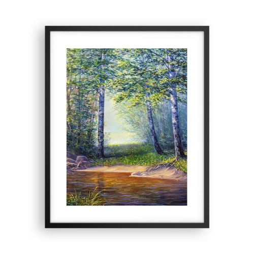 Affisch i svart ram - Idyllisk vy - 40x50 cm