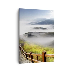 Canvastavla - Bild på duk - Vävt av sken och dimma - 50x70 cm