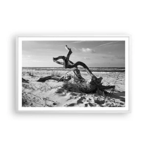 Affisch i vit ram - Havets skulptur - 91x61 cm
