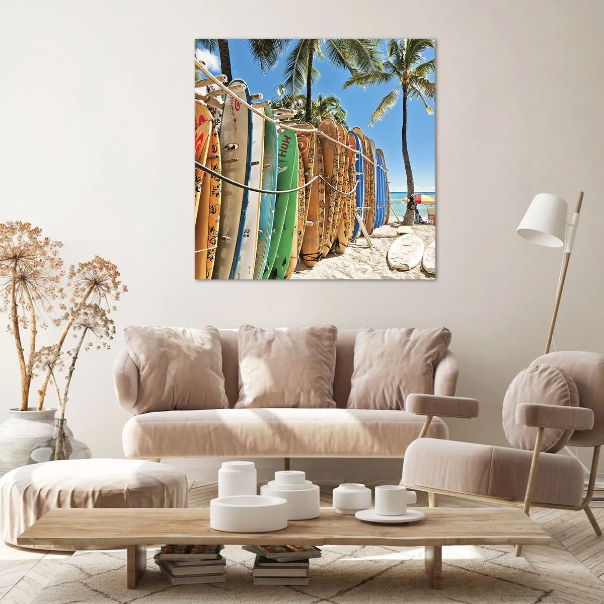 Canvastavla - Bild på duk - Solig lek - 60x60 cm