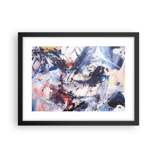 Affisch i svart ram - Abstraktionen galna dans - 40x30 cm