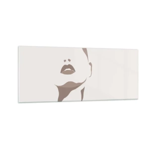 Glastavla - Bild på glas - Skapad av ljus och skugga - 100x40 cm