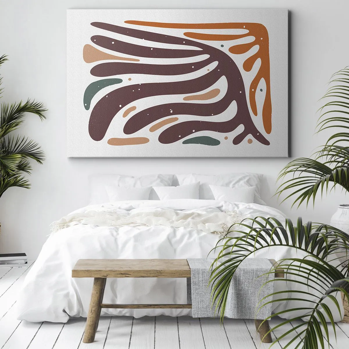 Canvastavla - Bild på duk - Strålande organisk komposition - 120x80 cm