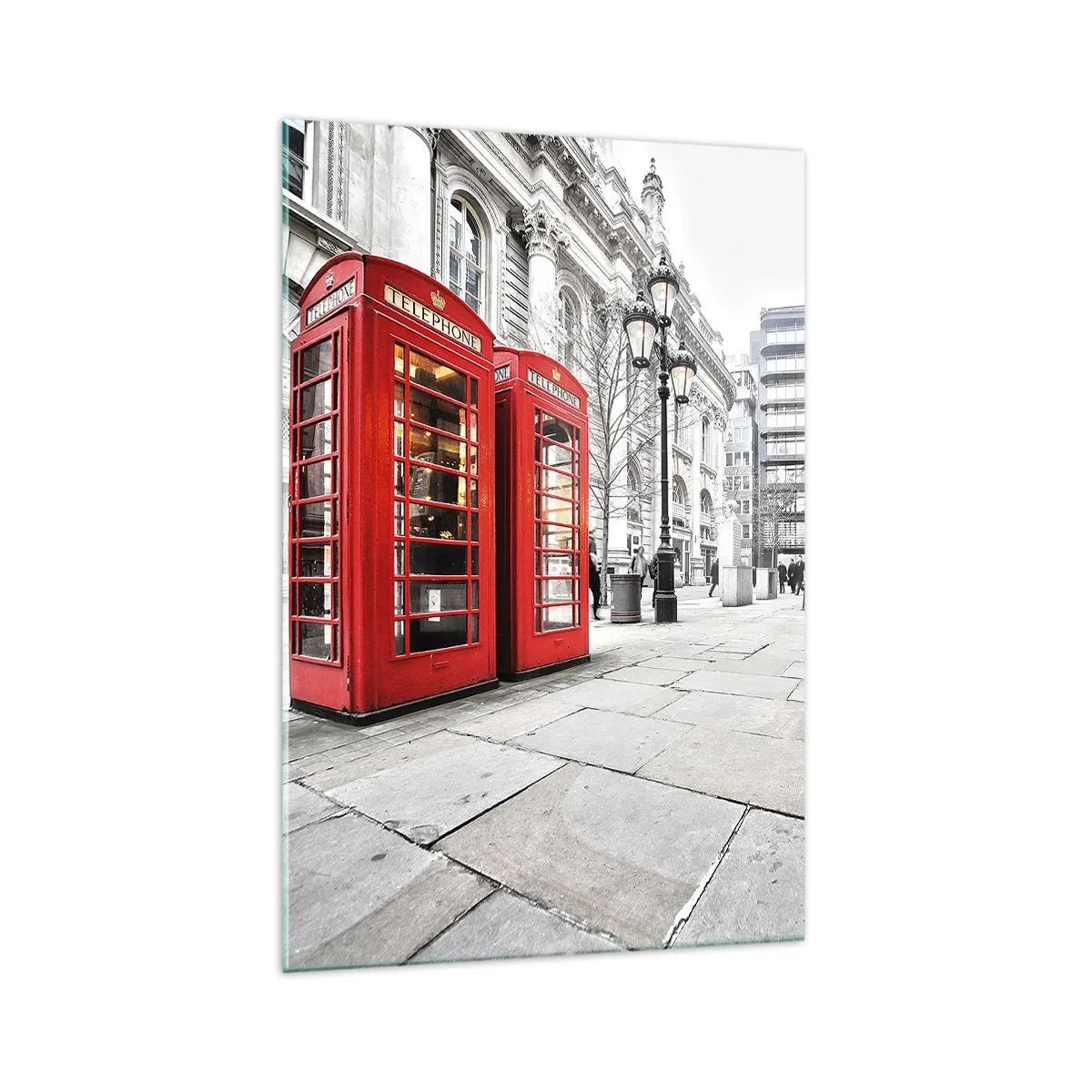 Glastavla - Bild på glas - Welcome to London - 70x100 cm