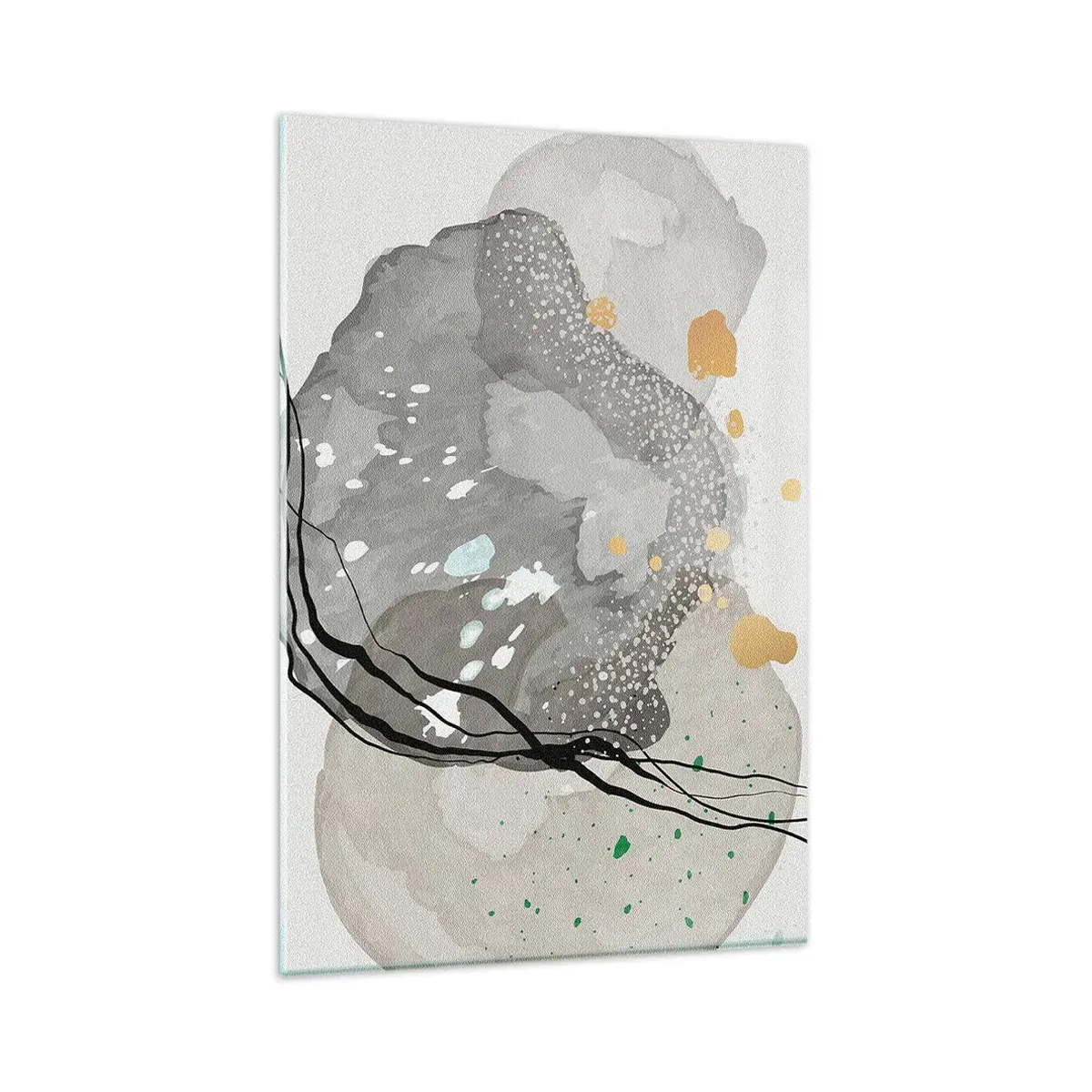 Glastavla - Bild på glas - Organisk komposition - 80x120 cm