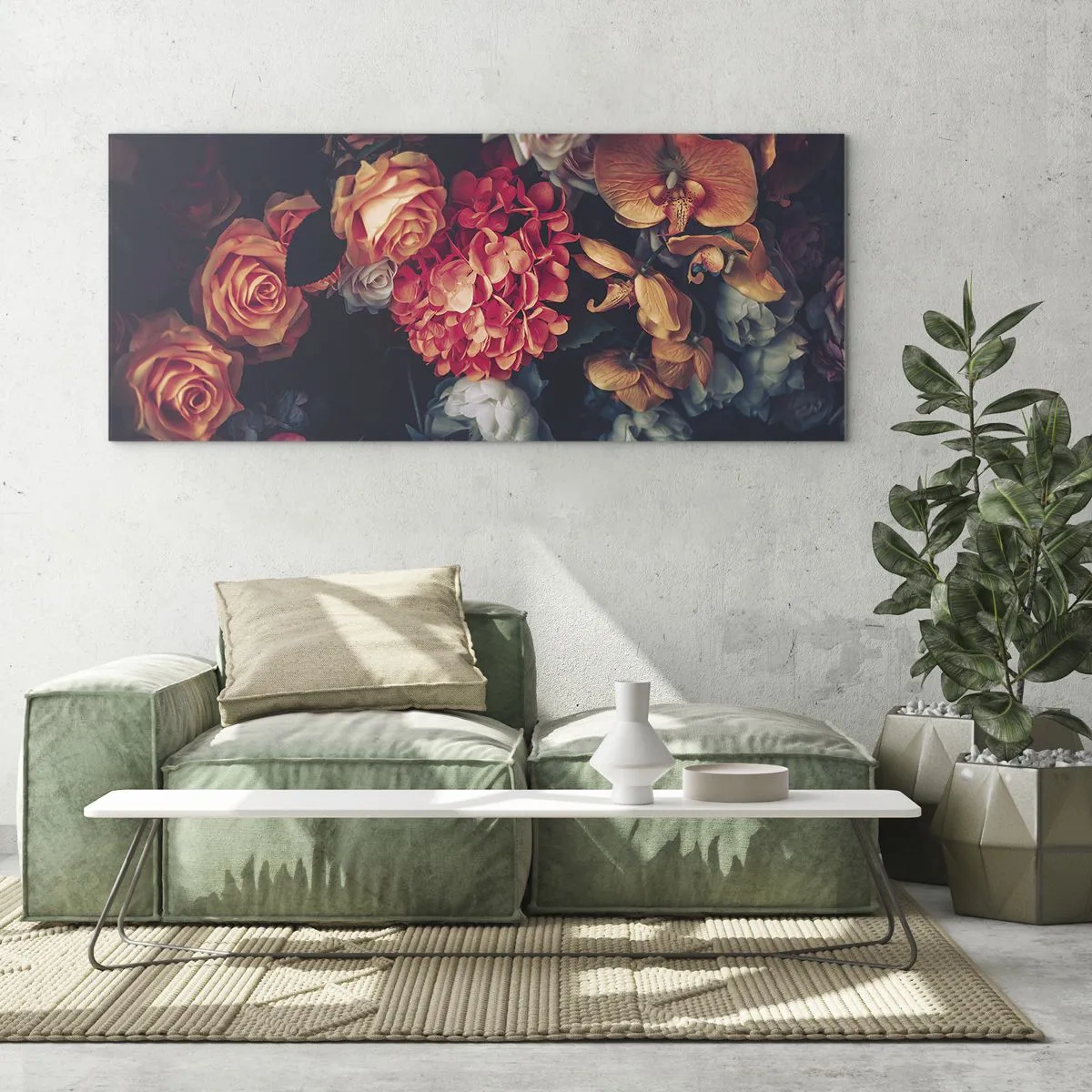 Glastavla - Bild på glas - Som hos de holländska mästarna - 120x50 cm