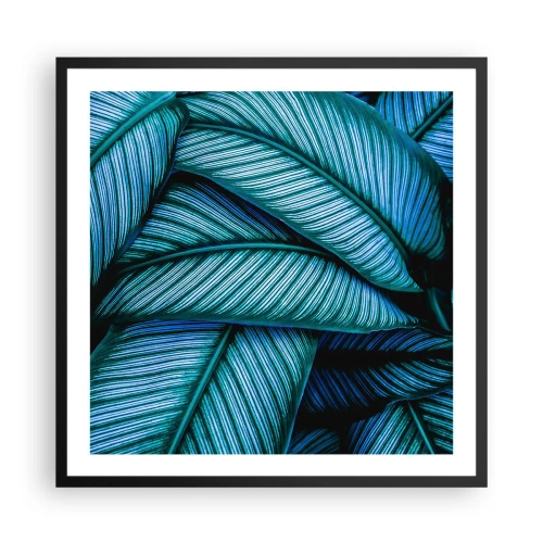 Affisch i svart ram - Livslinjer - 60x60 cm