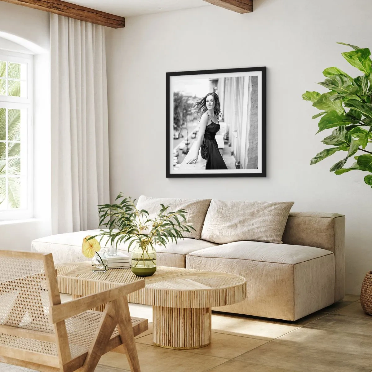 Affisch i svart ram - Säkert en Parisbo - 50x50 cm