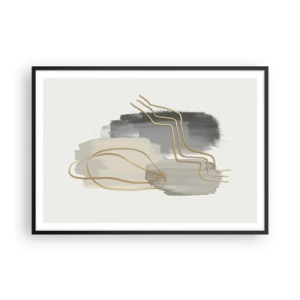 Affisch i svart ram - Varaktighet och rörelse - 100x70 cm