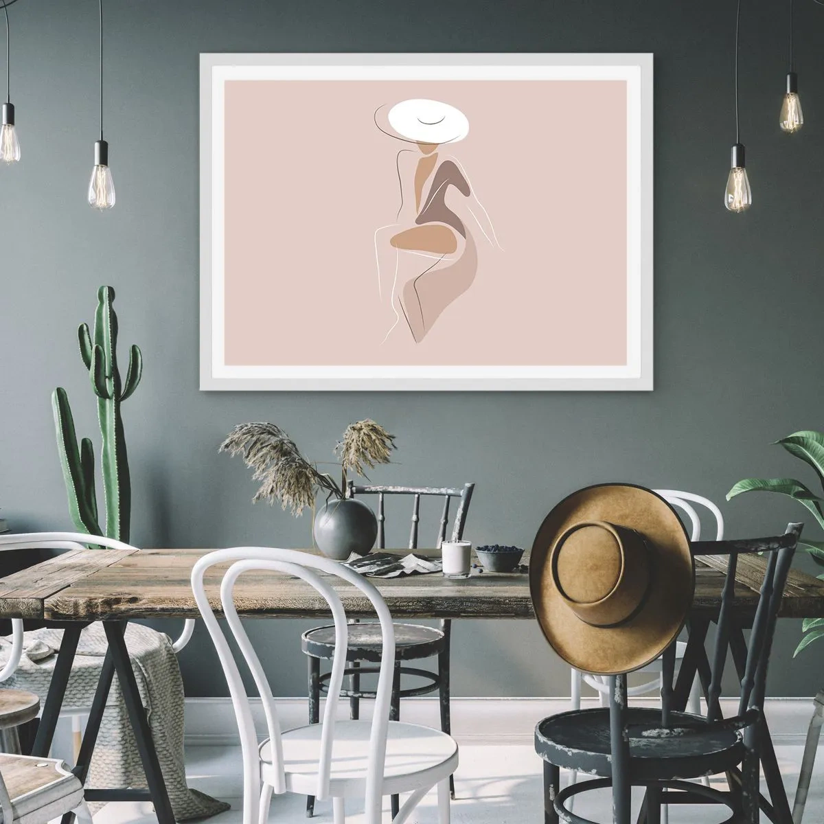 Affisch i vit ram - Att vara dam - 91x61 cm