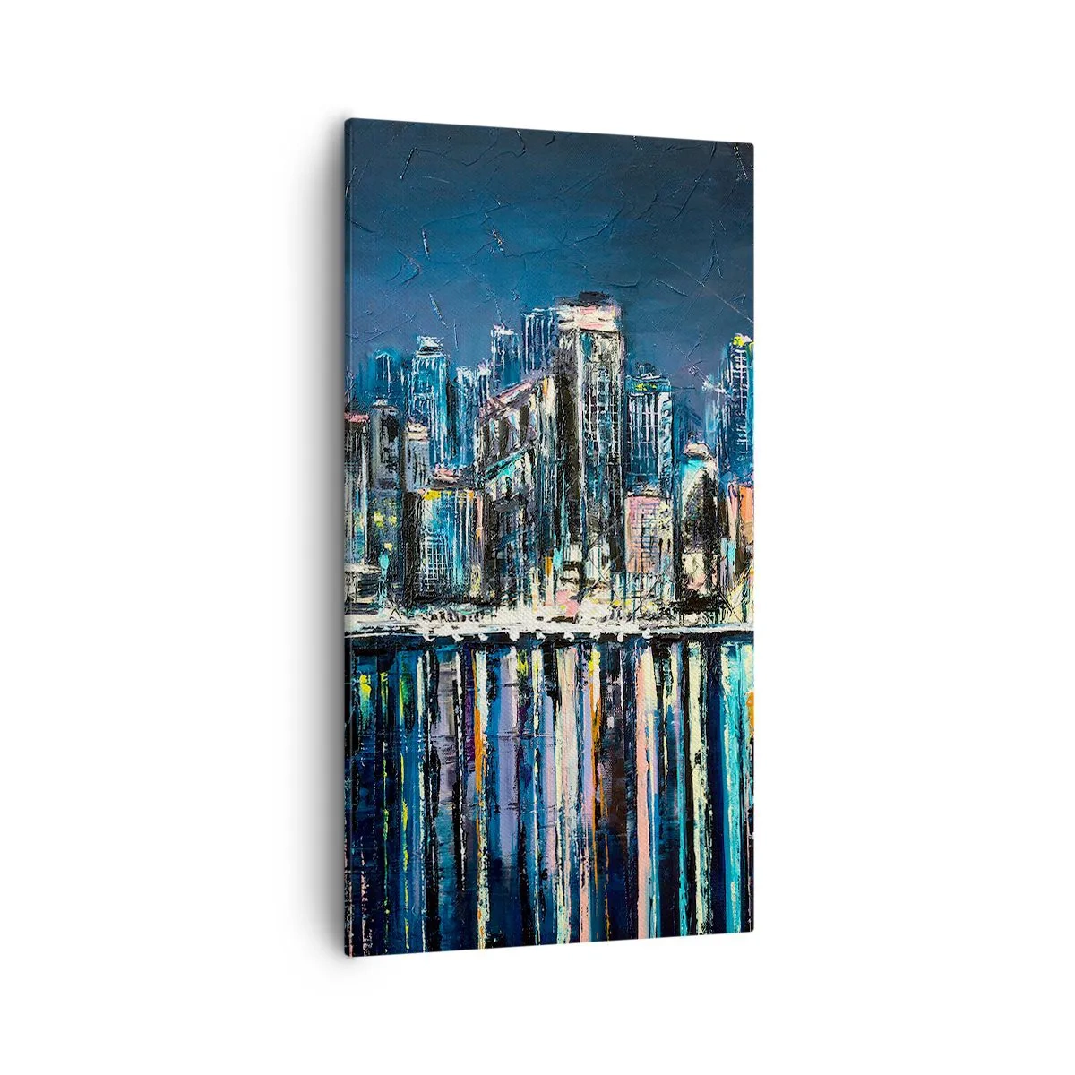 Canvastavla - Bild på duk - Ljuskaskad - 55x100 cm