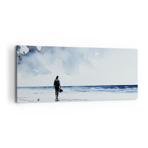 Canvastavla - Bild på duk - Samtal med havet - 100x40 cm