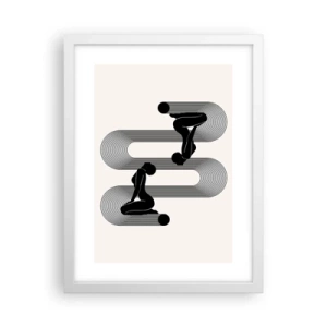 Affisch i vit ram - Sensuell symmetri - 30x40 cm