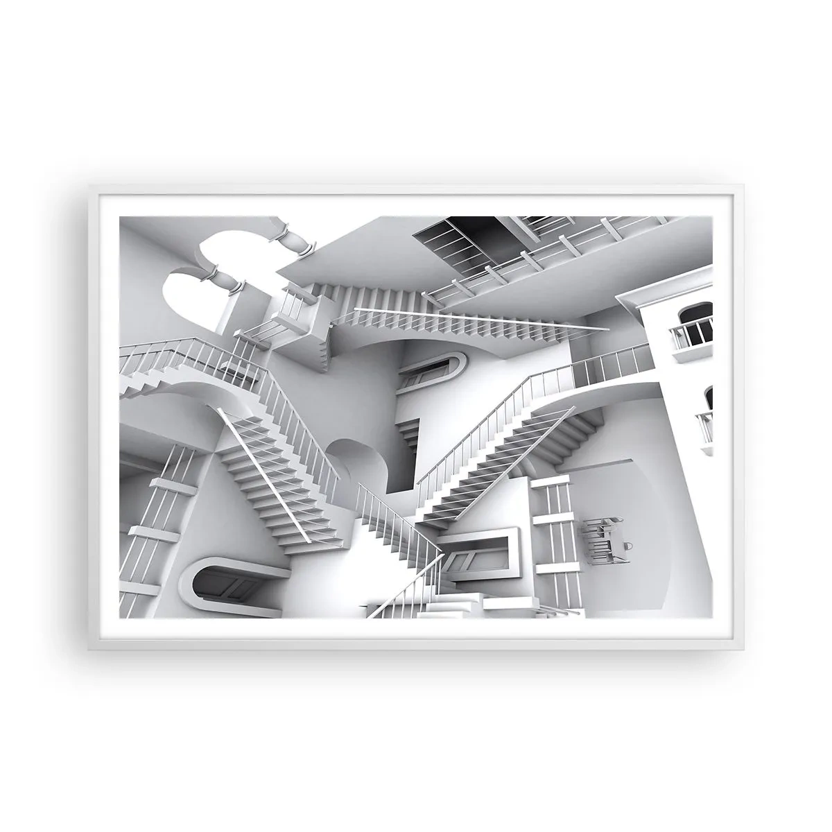Affisch i vit ram - Rummets paradoxer - 100x70 cm