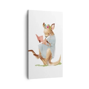 Canvastavla - Bild på duk - Mamma, läs för mig - 45x80 cm